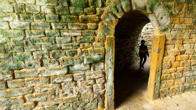 A young visitor exploring Stainborough Castle